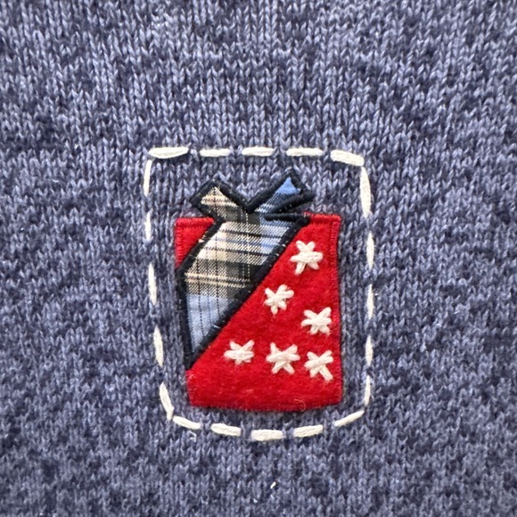 Bobbie Brooks Christmas Holiday Sweater Vest Size Large Snowman & Sleigh - Picture 3 of 12